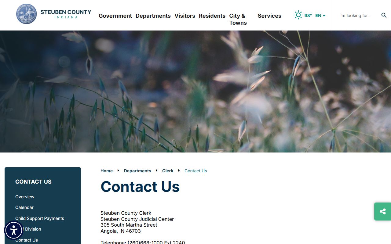 Steuben County Clerk of the Circuit Court contact information