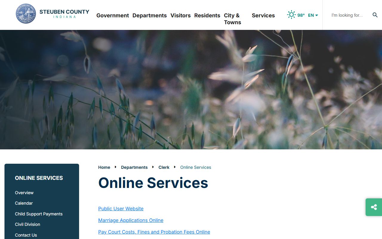 Steuben County Clerk of the Circuit Court online services