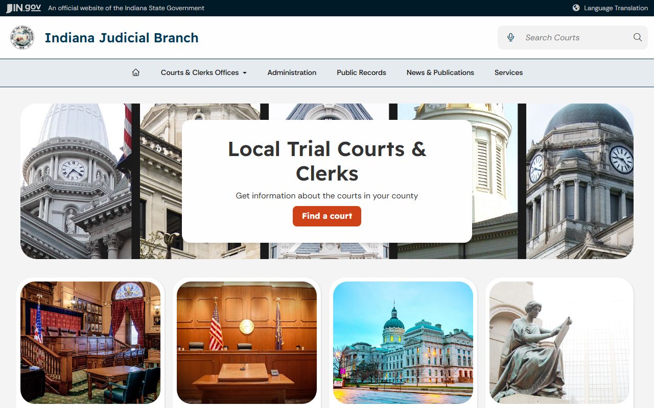 Steuben County court records Indiana trial courts and clerks directory