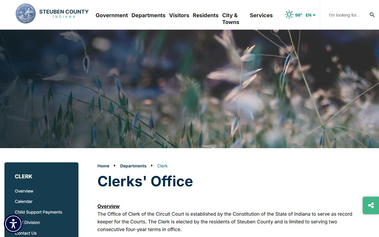Steuben County court records Clerk overview
