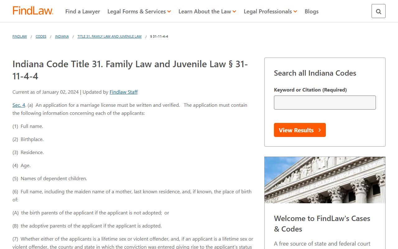 Steuben County marriage records application field inventory